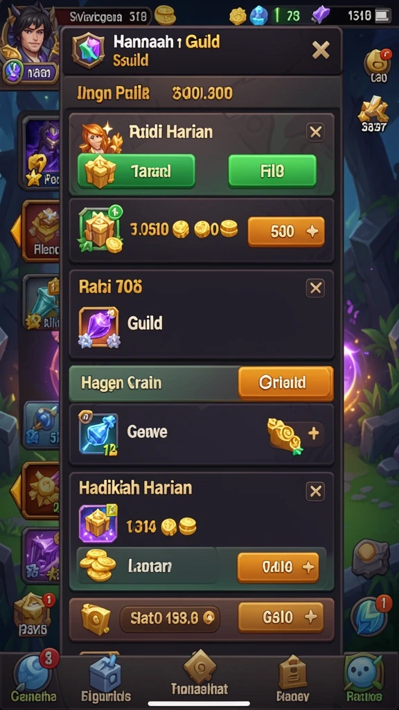 Tantangan baru pada setiap level permainan.