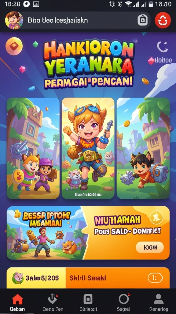 Tampilan awal yang menarik dan user-friendly.