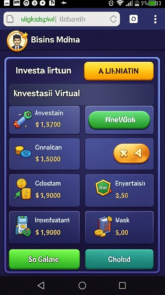Menu mode permainan yang variatif.