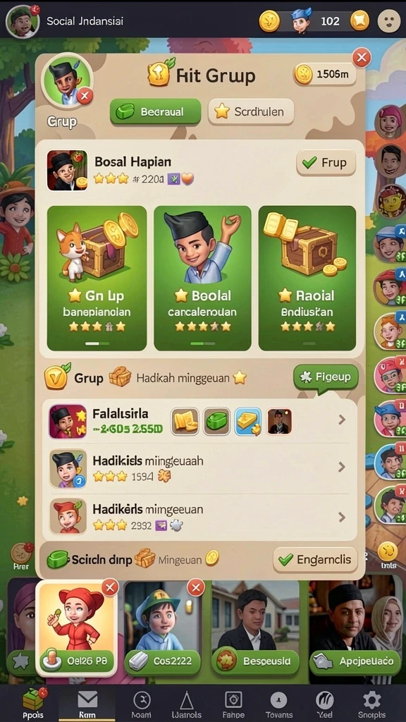 Interaksi sosial yang menyenangkan dengan teman.
