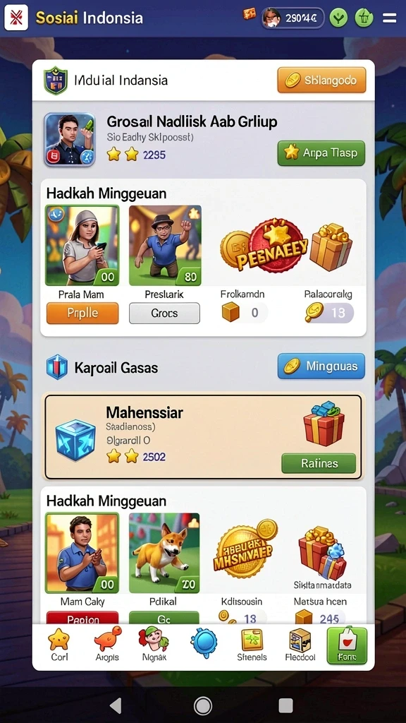 Fitur chat untuk interaksi antar pemain di RAP89.