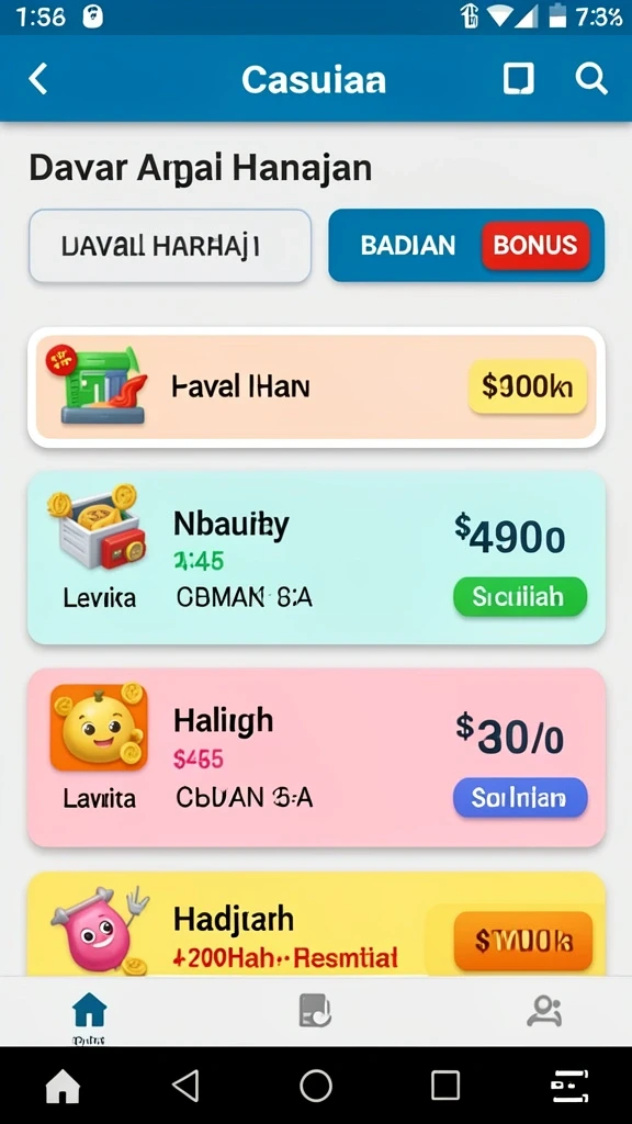 Tantangan level yang menambah keseruan permainan.