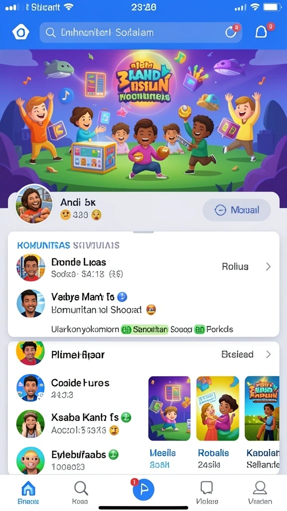Screenshot mode permainan dengan teman.
