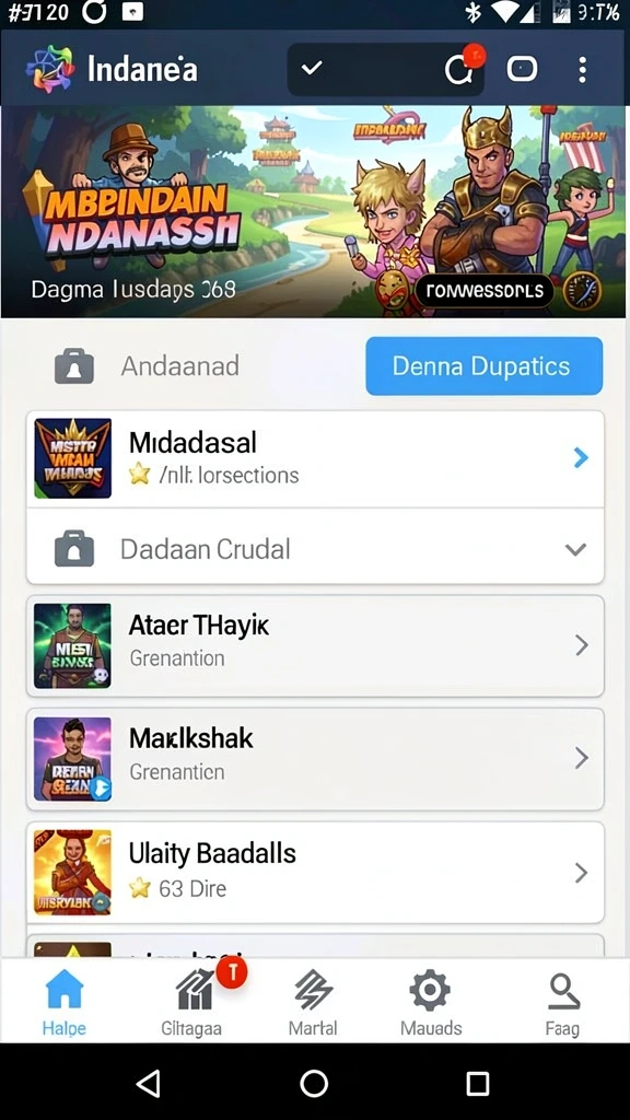 Arena pertarungan yang penuh dengan detail grafis.