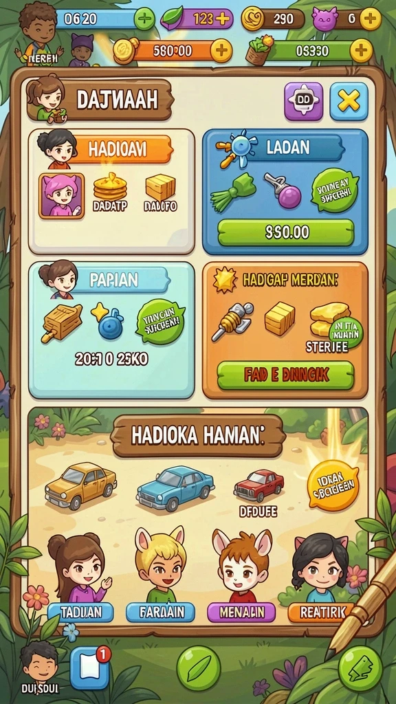 Tampilan menu utama yang menarik dan mudah dinavigasi.