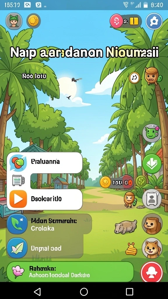 Interaksi karakter yang dinamis dalam permainan.